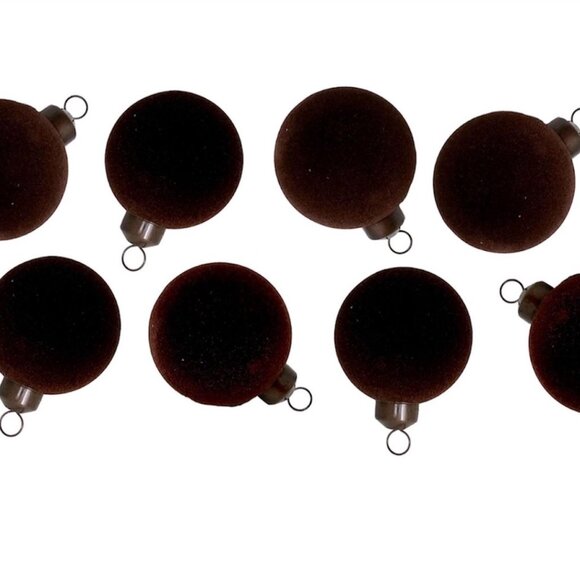 NWT Box of 16 - Flocked Velvet Fabric Christmas Ball Ornaments - Picture 9 of 10